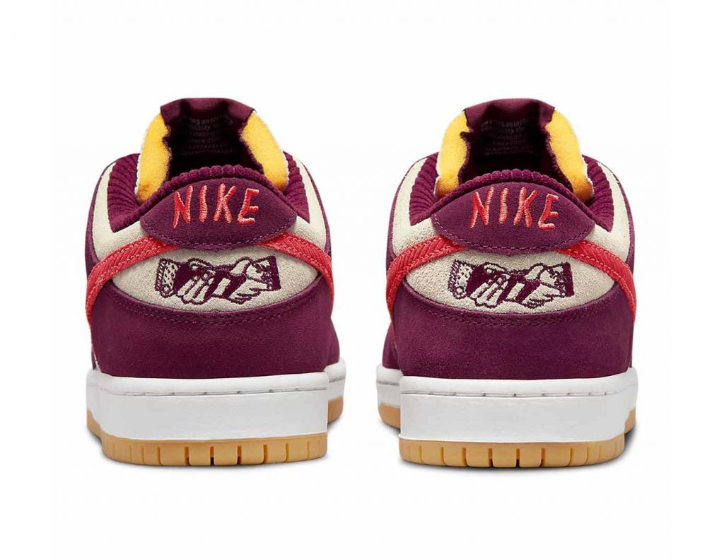 Tênis Nike Sb Dunk Low Skate Like I Girl Detalhes Parte Traseira