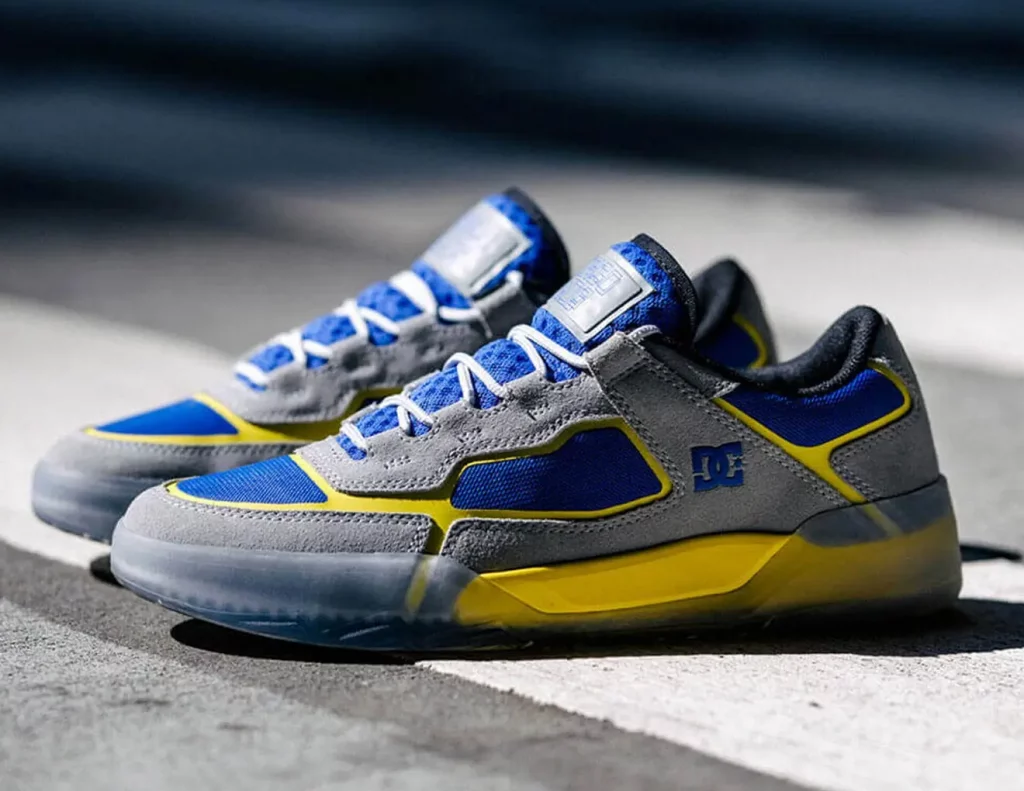 Tênis Dc Shoes Metric X Hongo Grey Blue Yellow