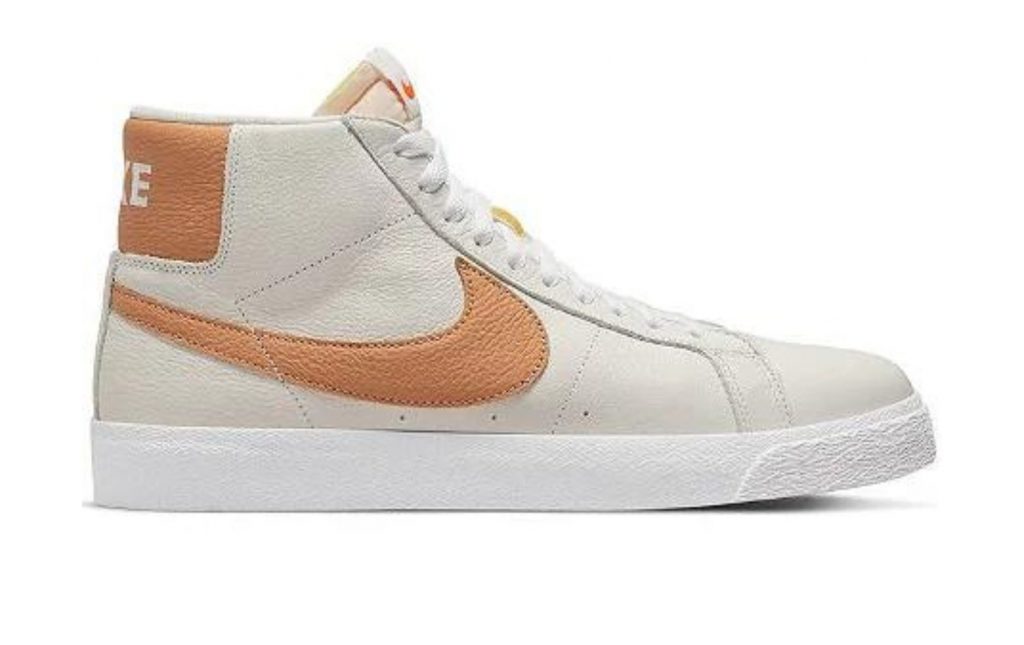 TÊNIS NIKE SB BLAZER MID ISO ORANGE LABEL WHITE COGNAC DM0587100